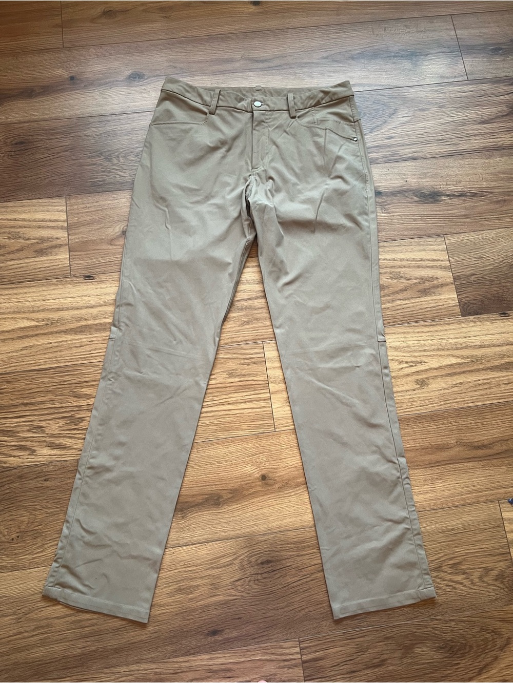 Lululemon ABC Slim Fit Pants Khaki Tan Warpstreme Men's Size 34x32